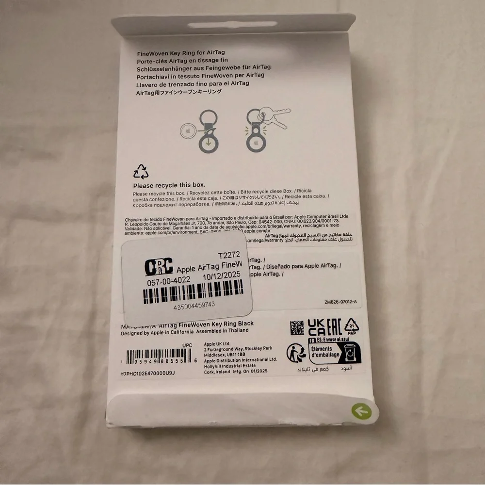 APPLE AIR TAG FineWoven Key Ring